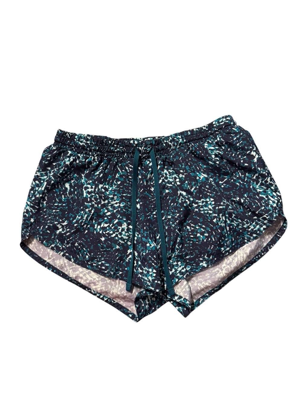 Old Navy Navy and Teal Printed Athletic Shorts